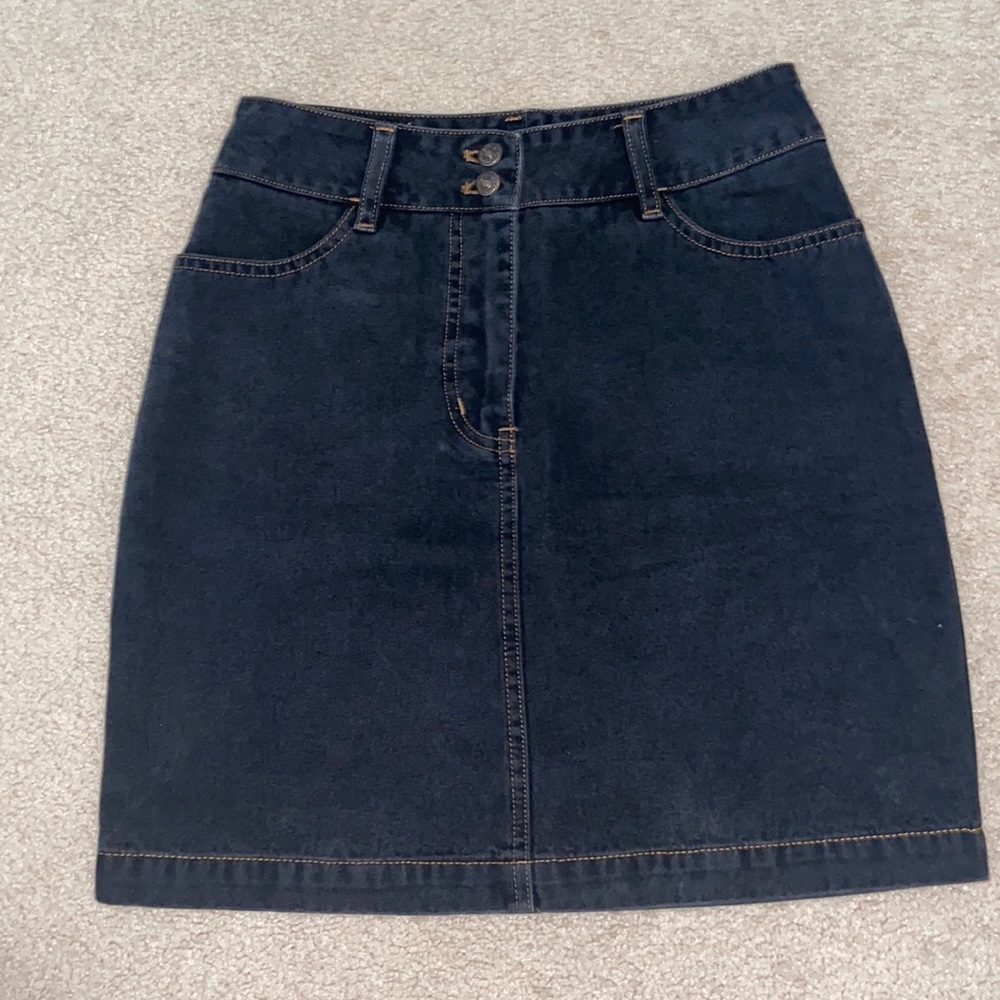Texwood black zip fly denim skirt - Size 25